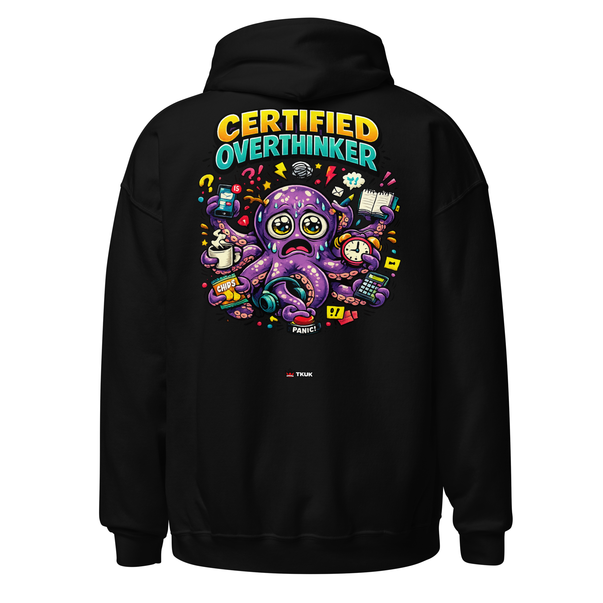 certified overthinker octopus hoodie
