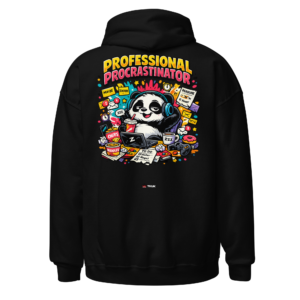 professional procrastinator panda hoodie