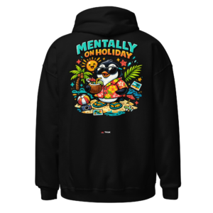 mentally on holiday penguin hoodie