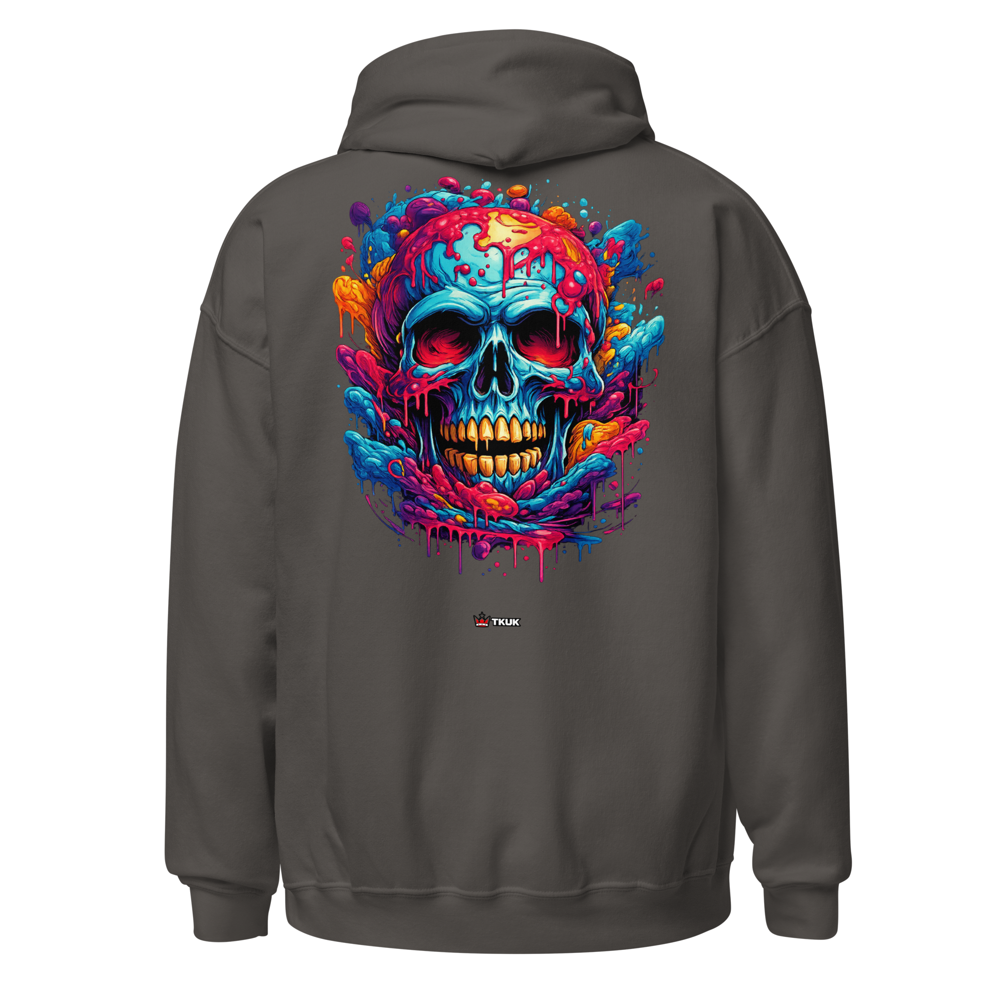 colour drip skull hoodie colour drip skull hoodie