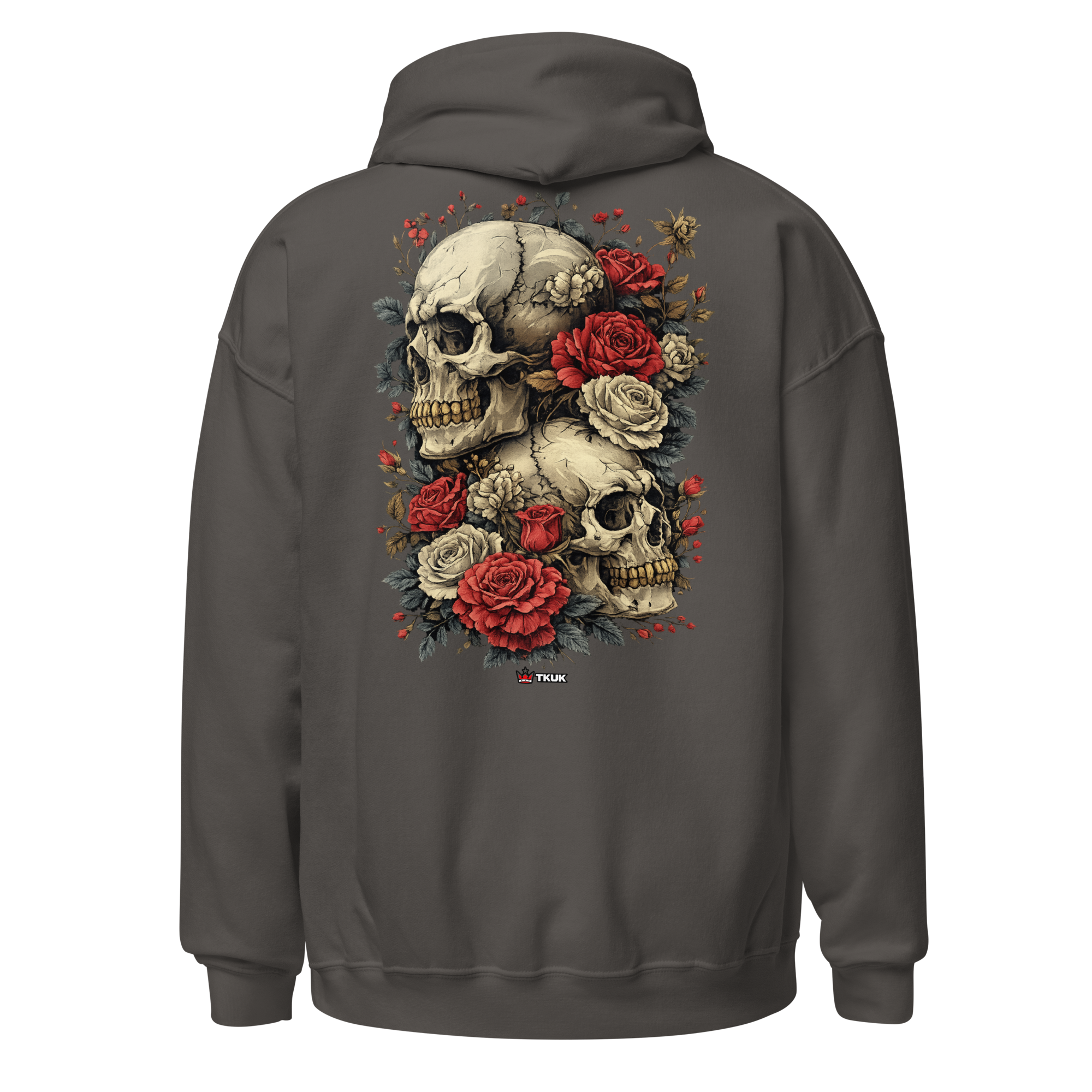 rose skull duo hoodie