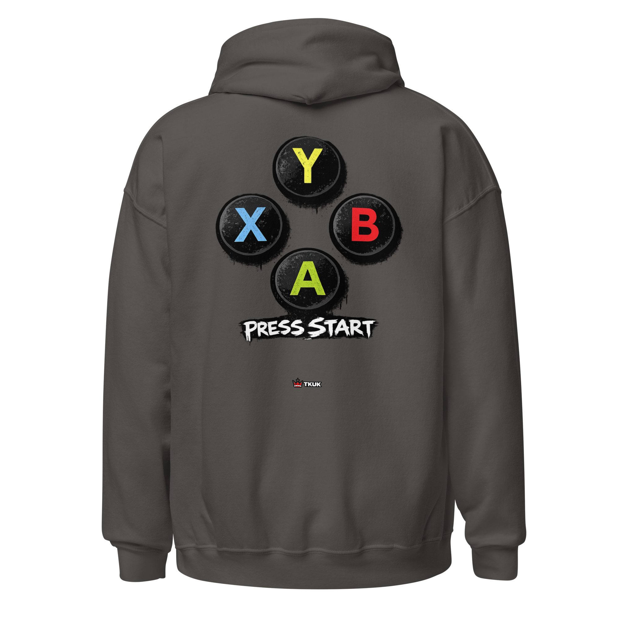 buttons press start gaming hoodie