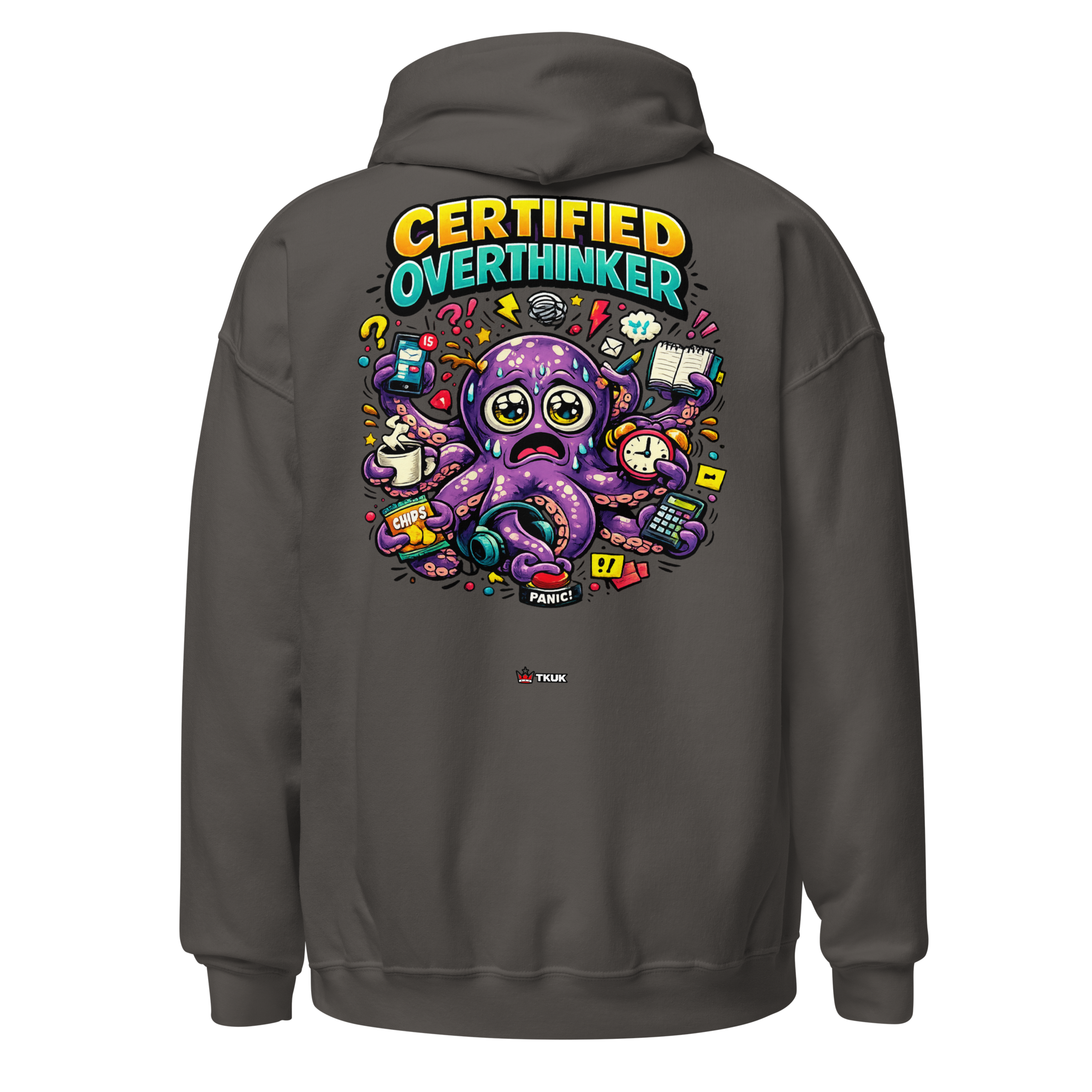 certified overthinker octopus hoodie