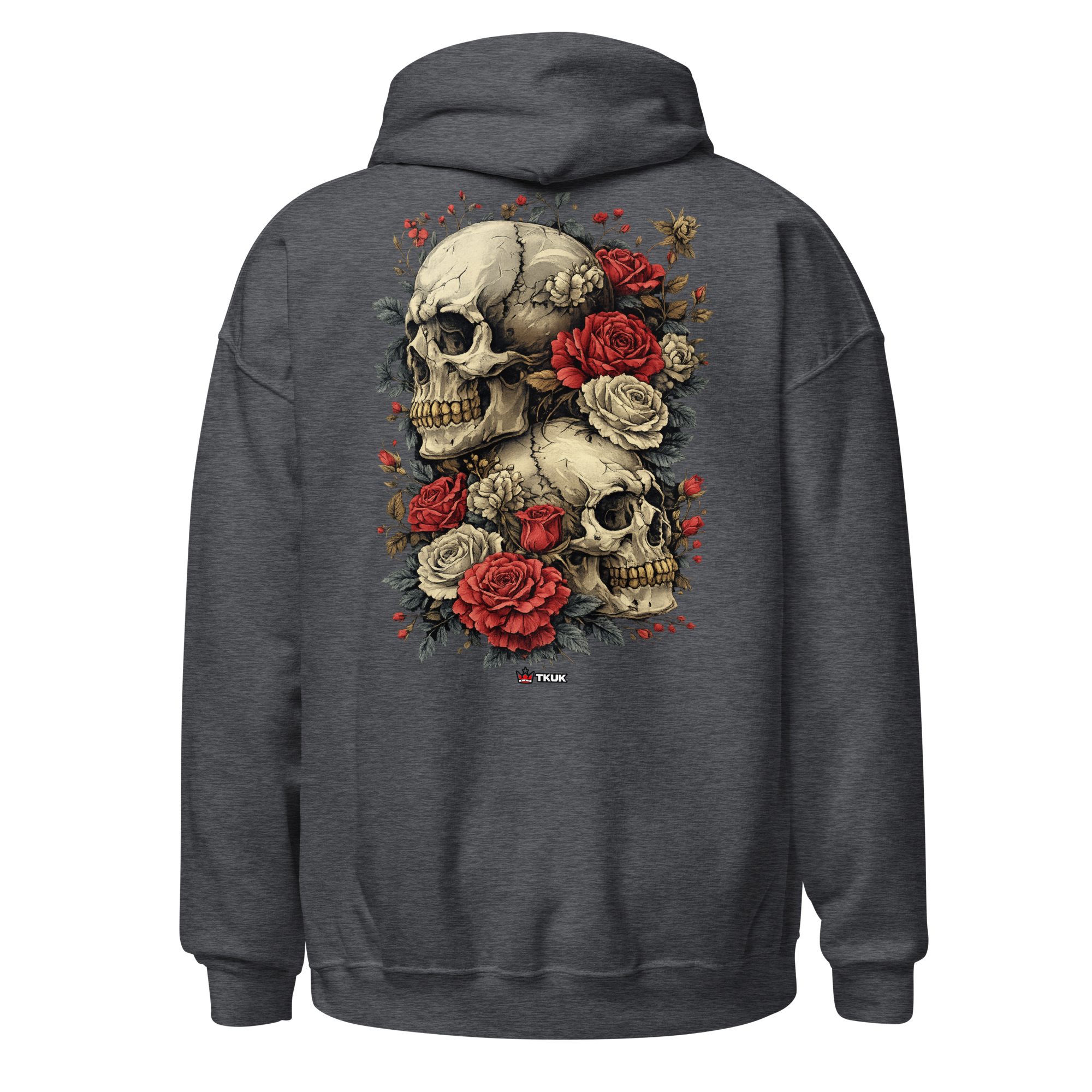 rose skull duo hoodie