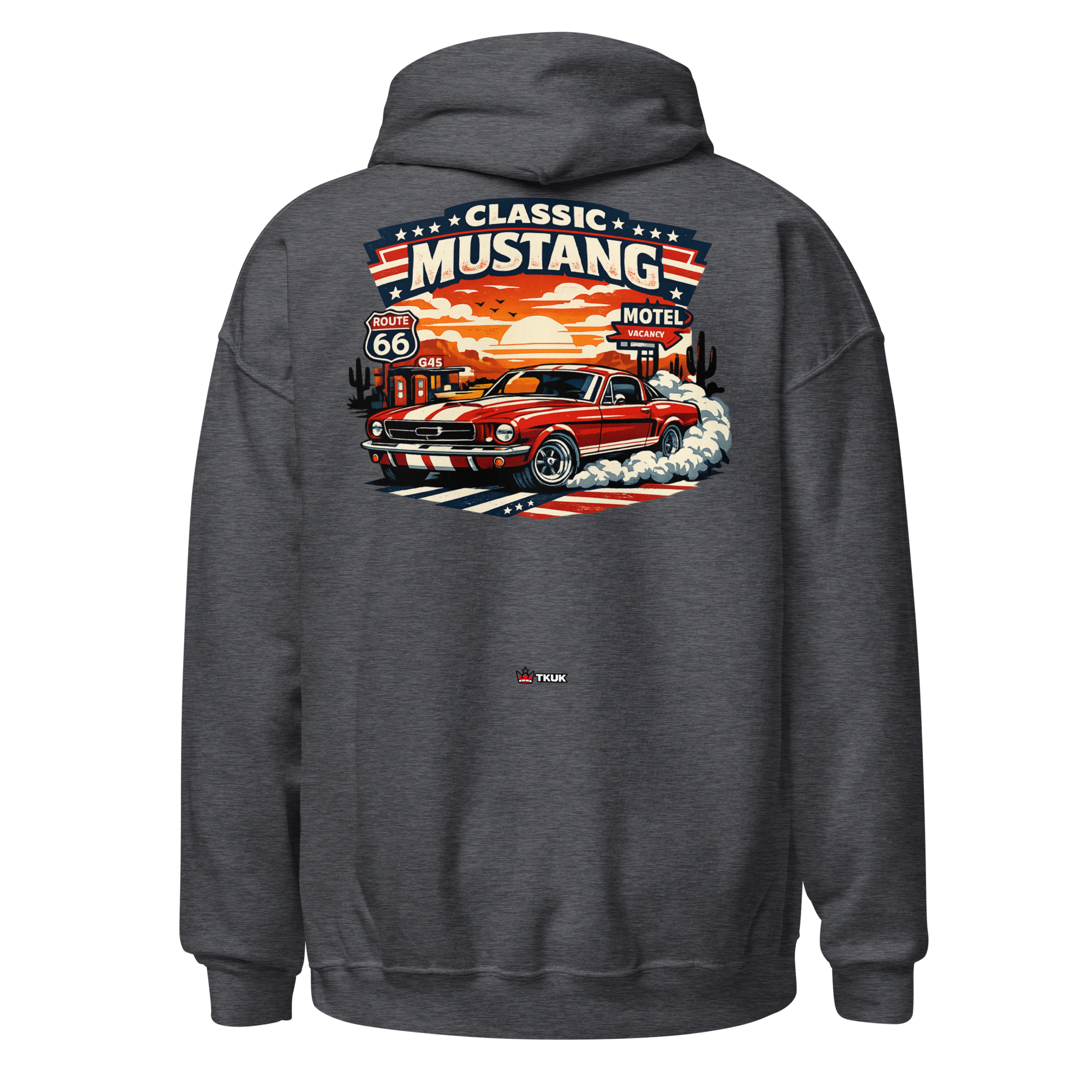 classic mustang route 66 car hoodie classic mustang route 66 car hoodie