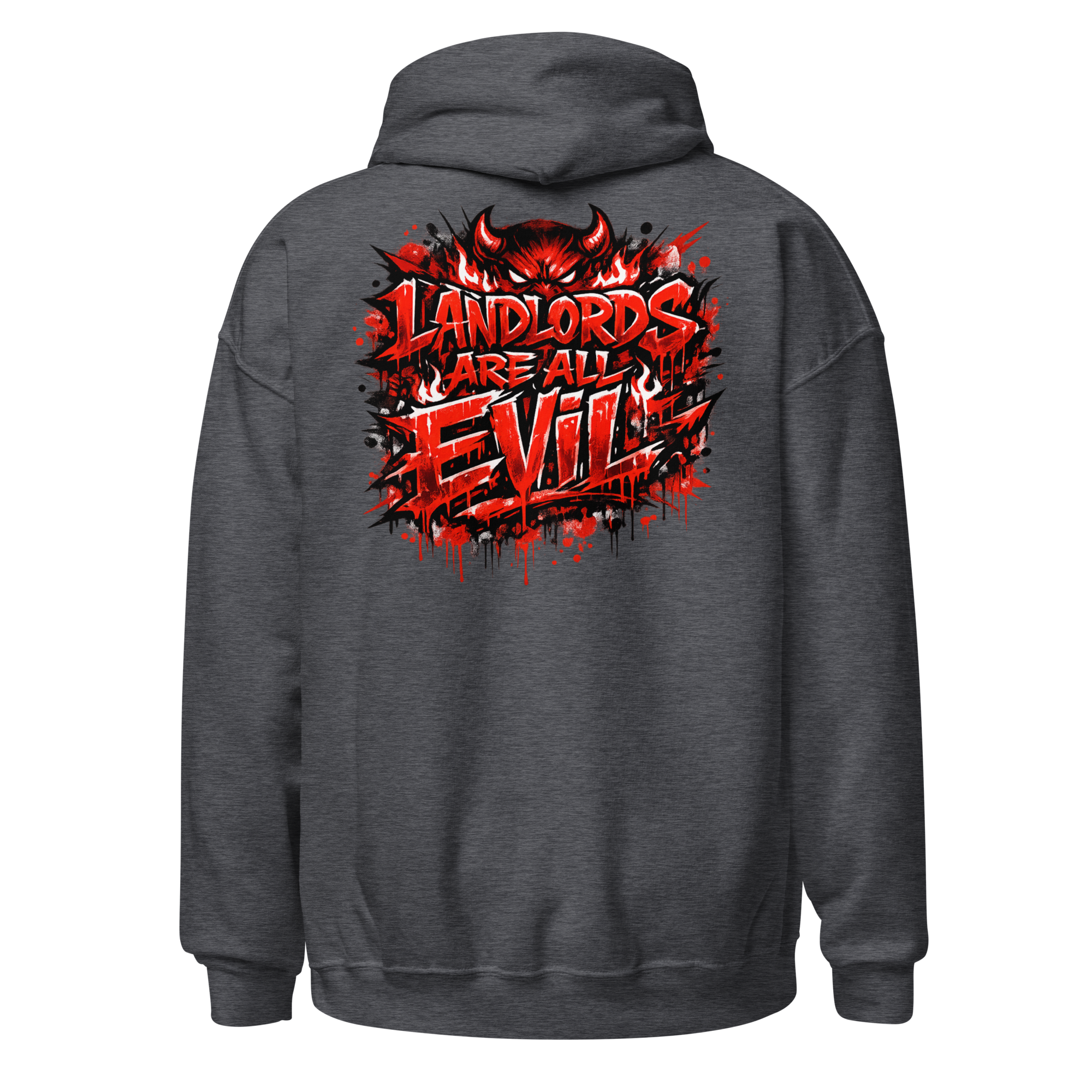 Landlords Are Evil Statement Hoodie - Image 4