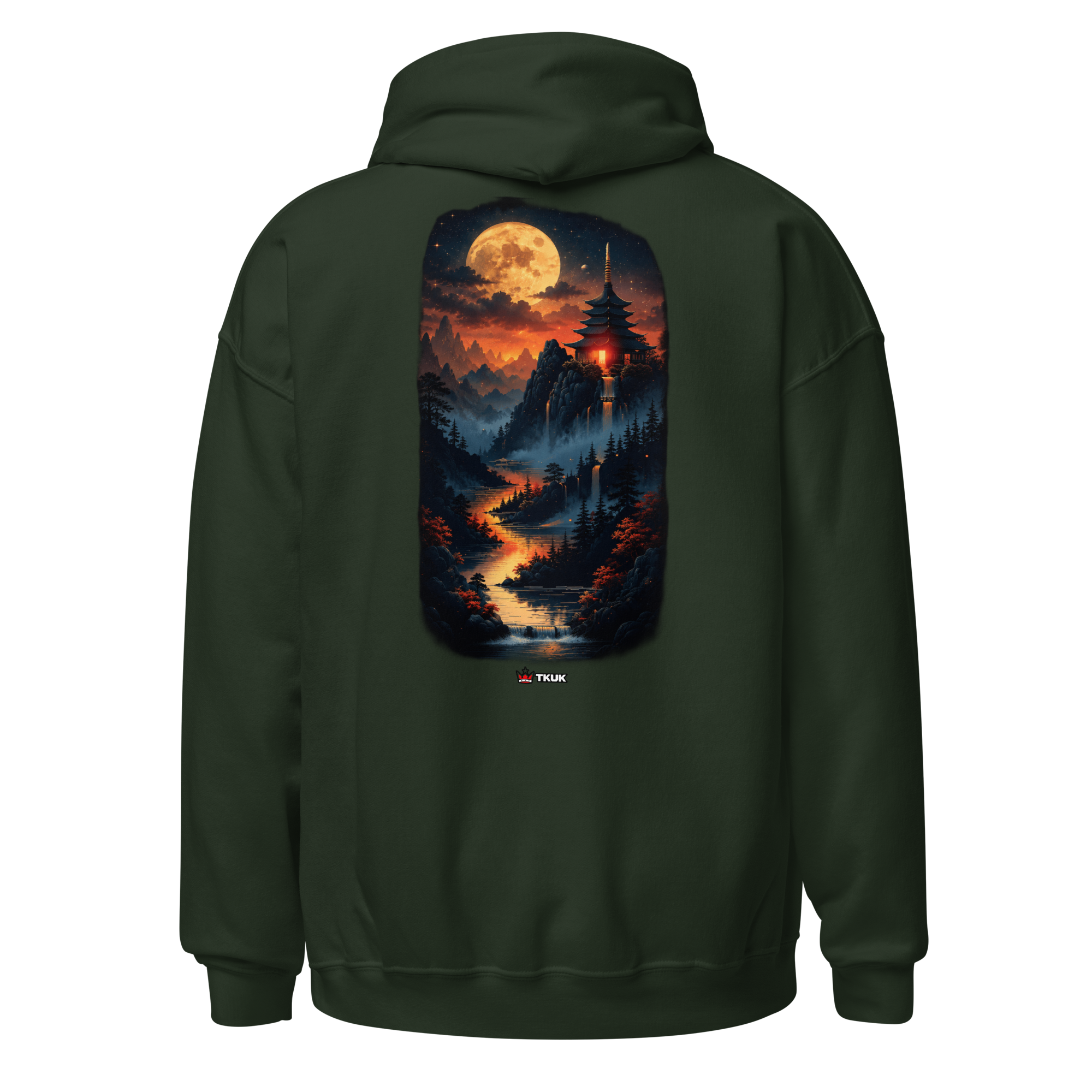 moonlit landscape hoodie