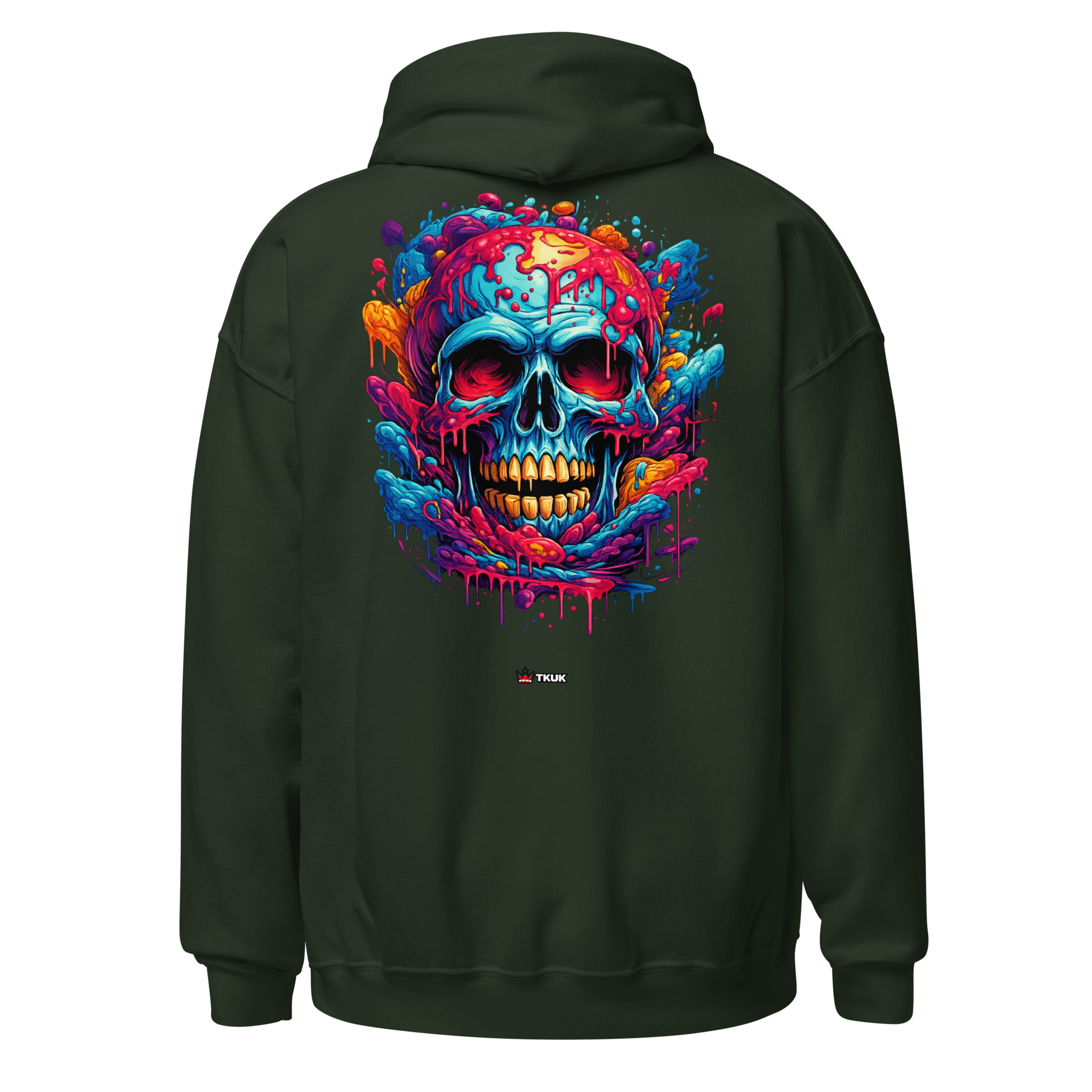 colour drip skull hoodie colour drip skull hoodie