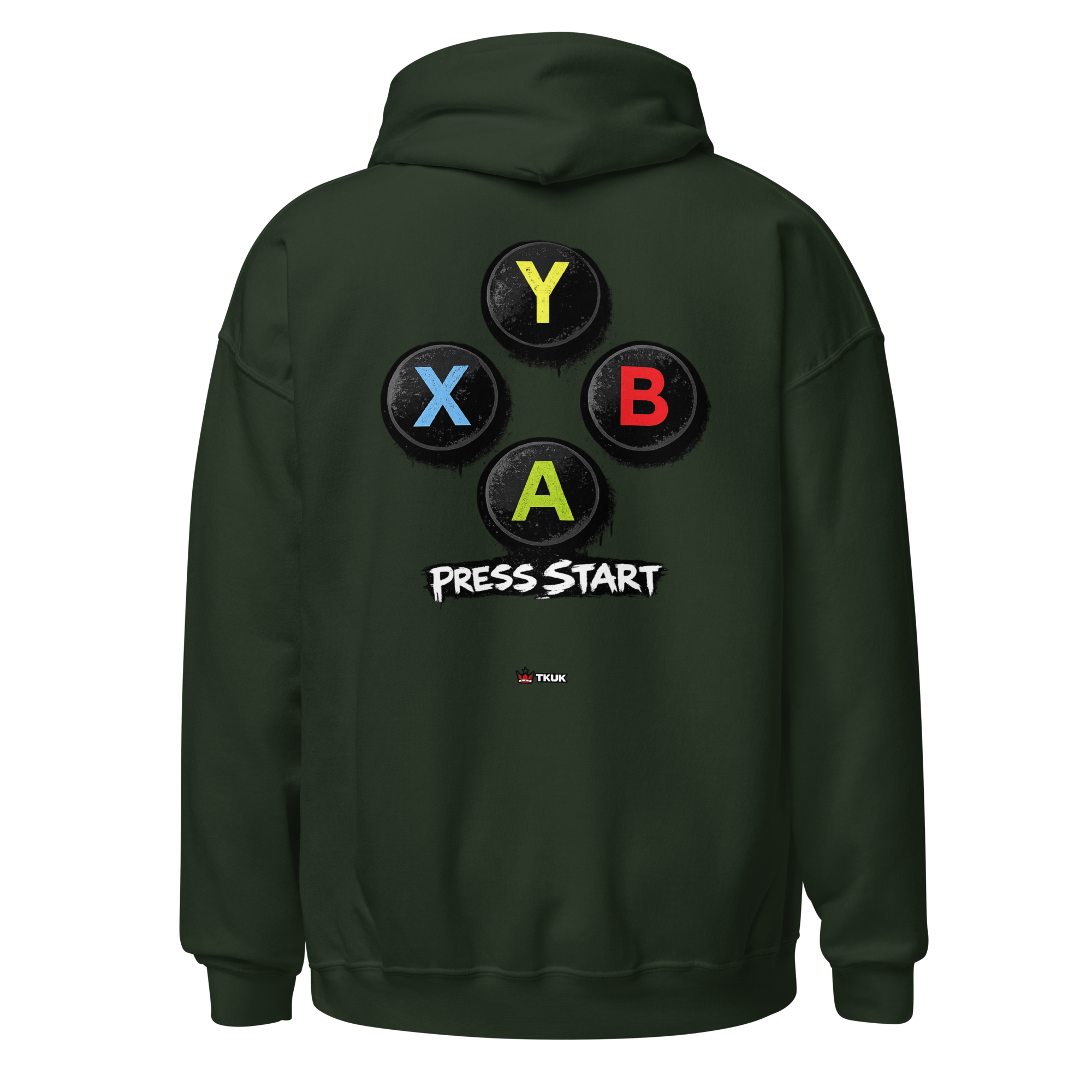 buttons press start gaming hoodie