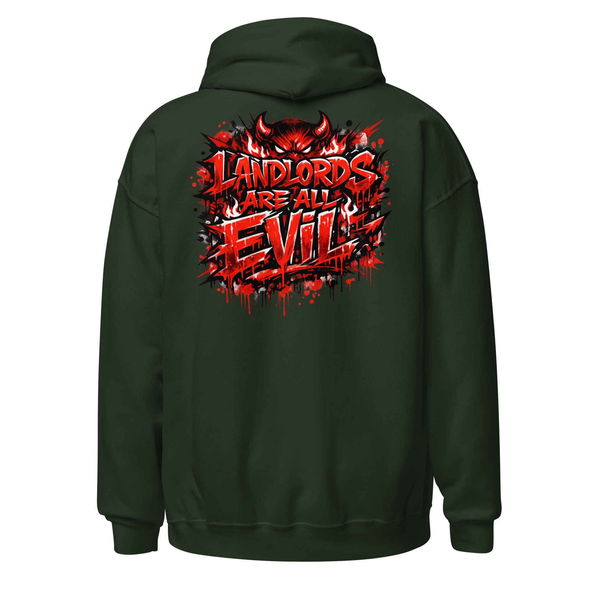 Landlords Are Evil Statement Hoodie - Image 3