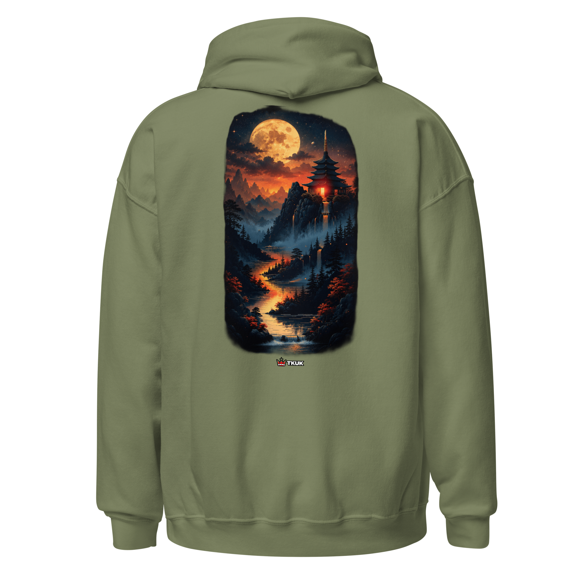 moonlit landscape hoodie