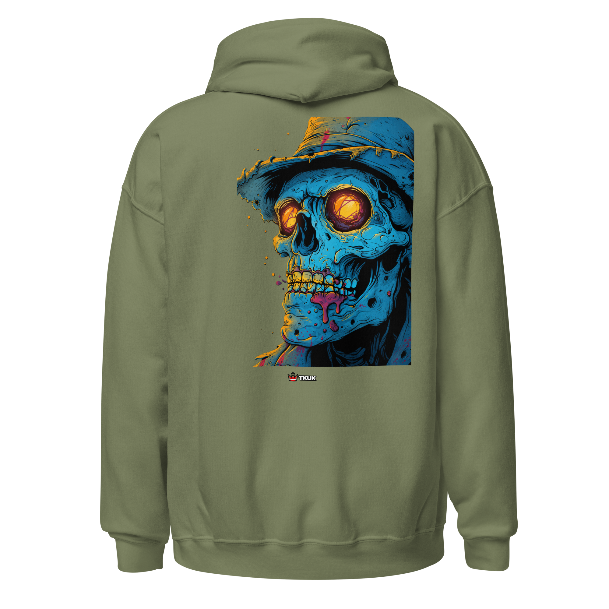 zombie skull hat hoodie
