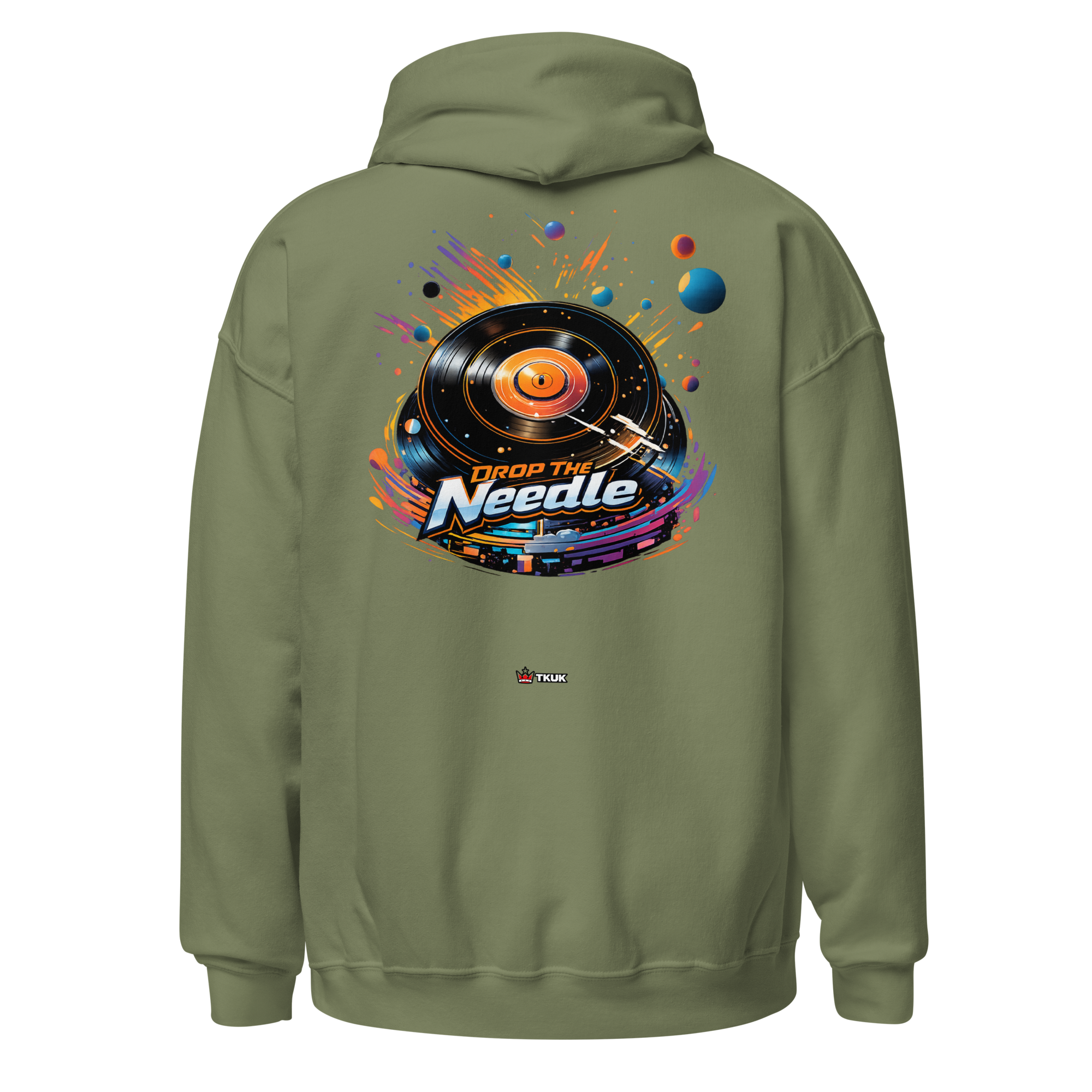drop the needle vinyl record hoodie