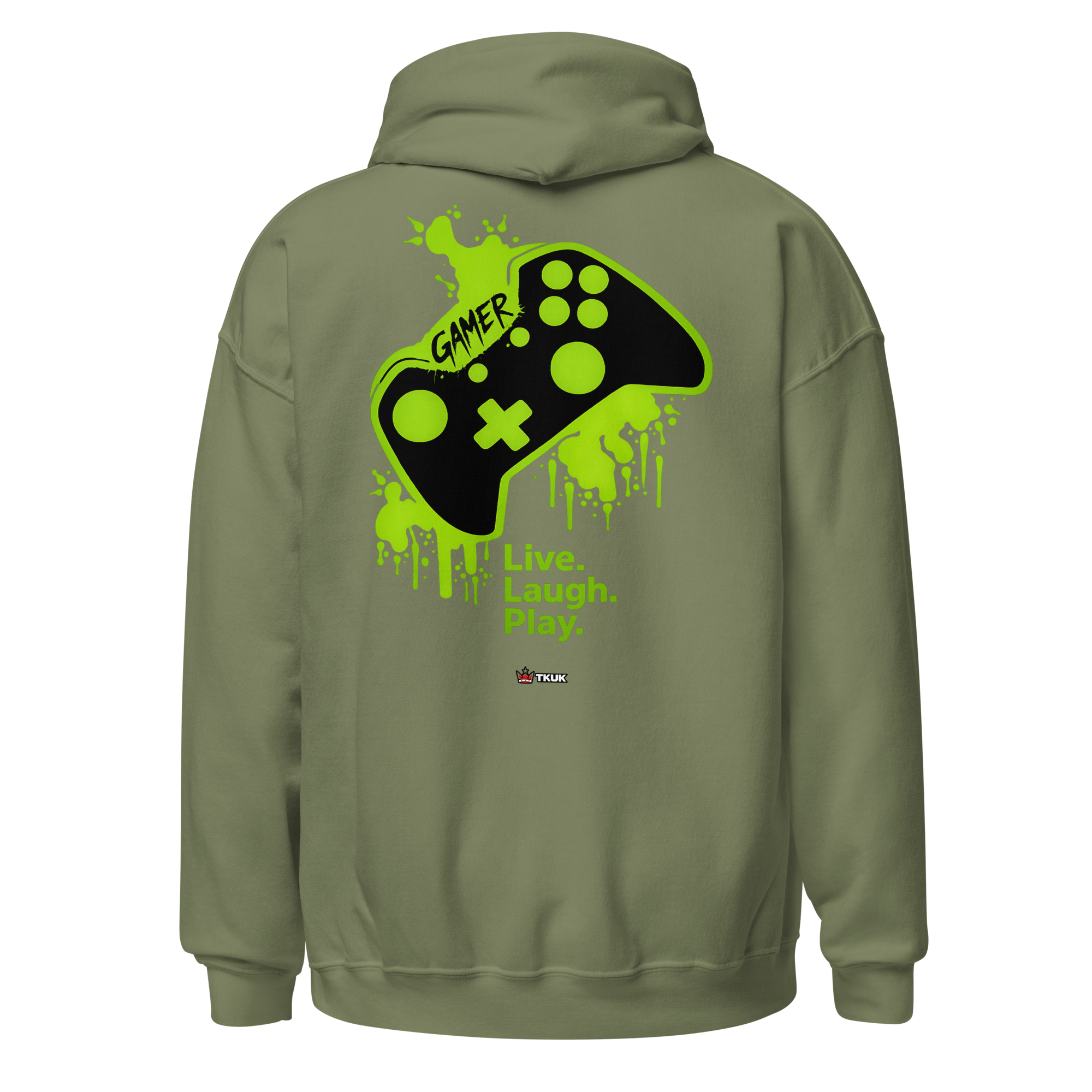 live laugh play gamer controller hoodie