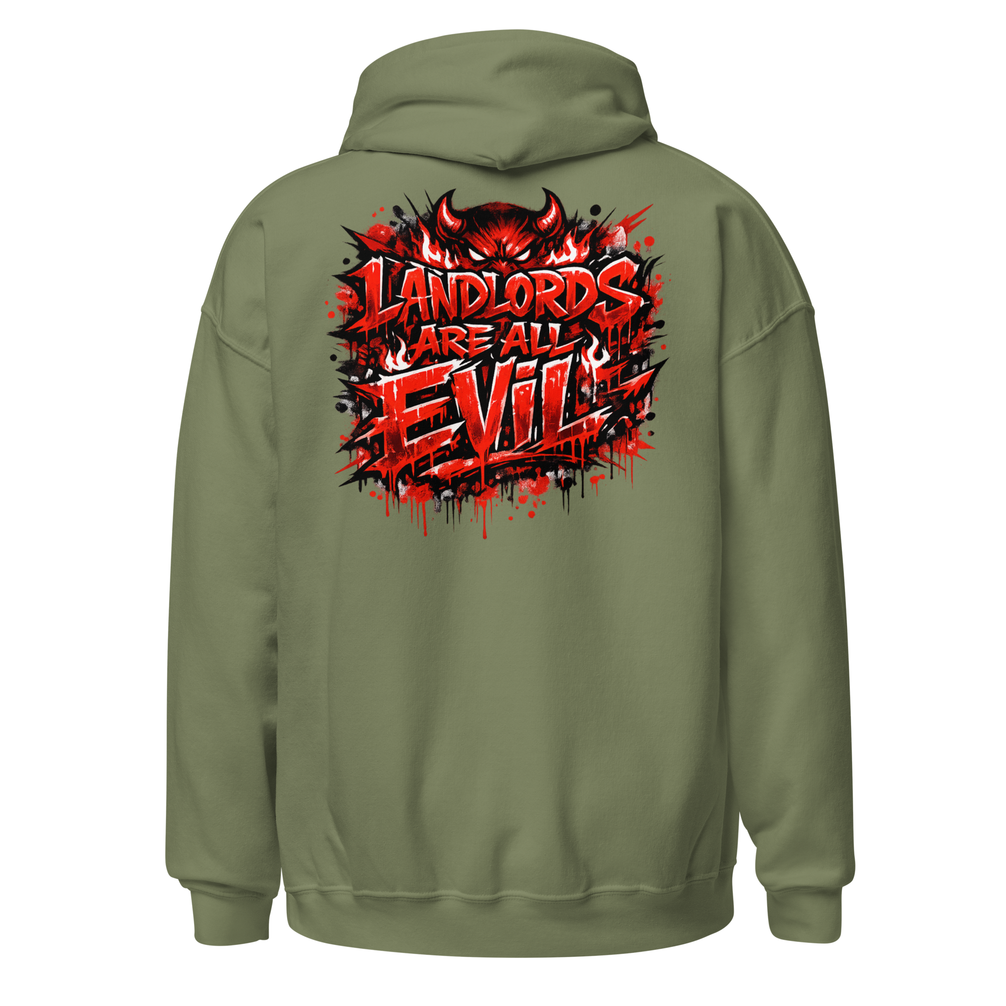 Landlords Are Evil Statement Hoodie - Image 9