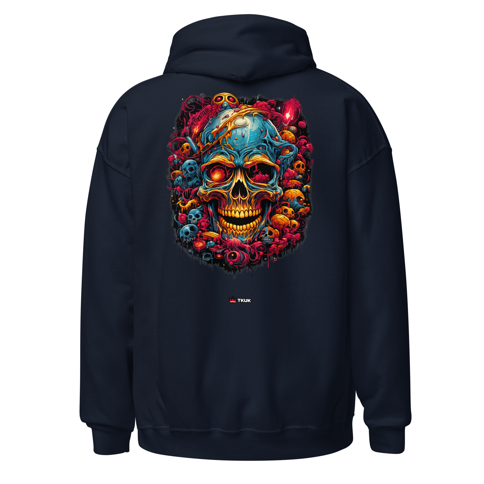 neon nightmare skull hoodie