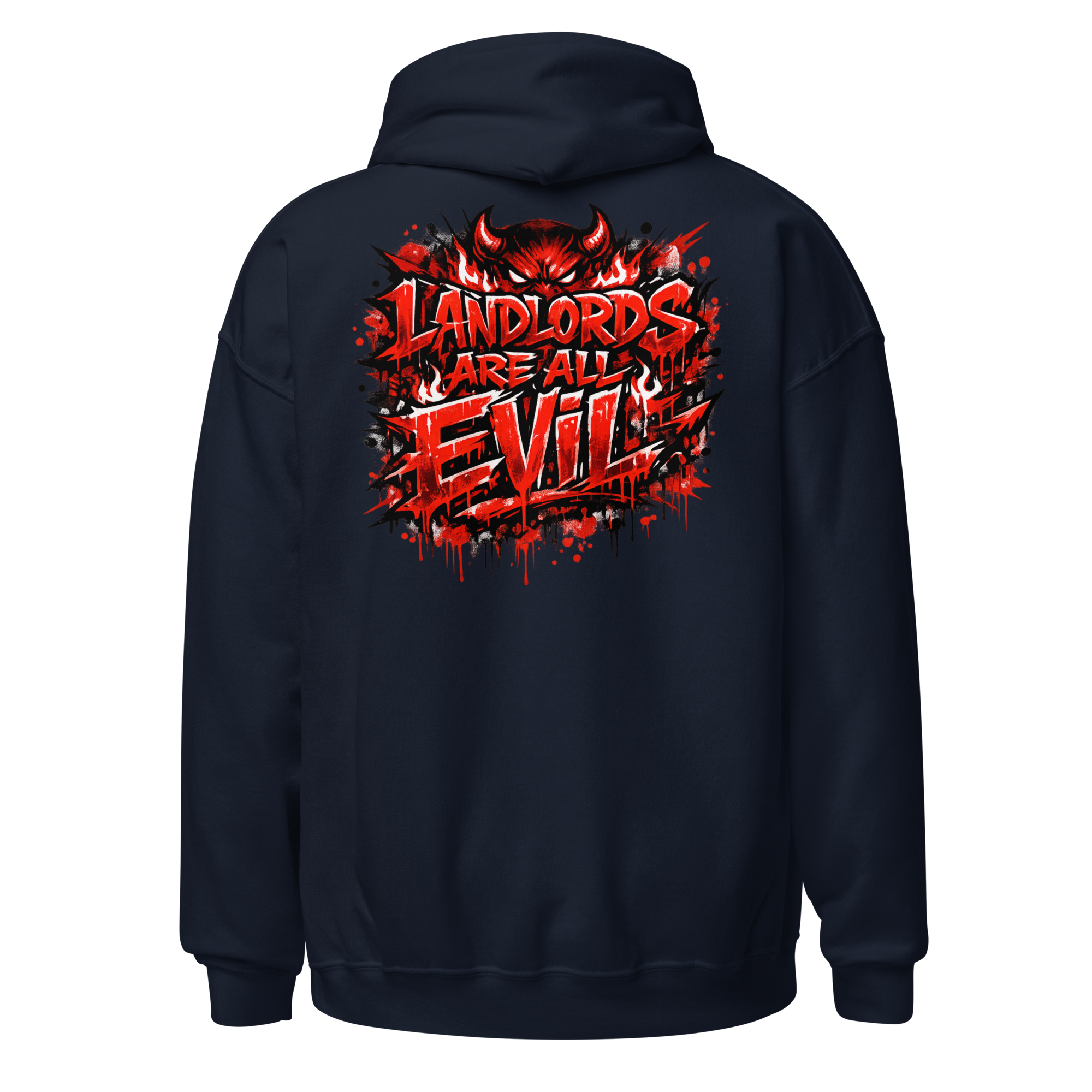 Landlords Are Evil Statement Hoodie - Image 2