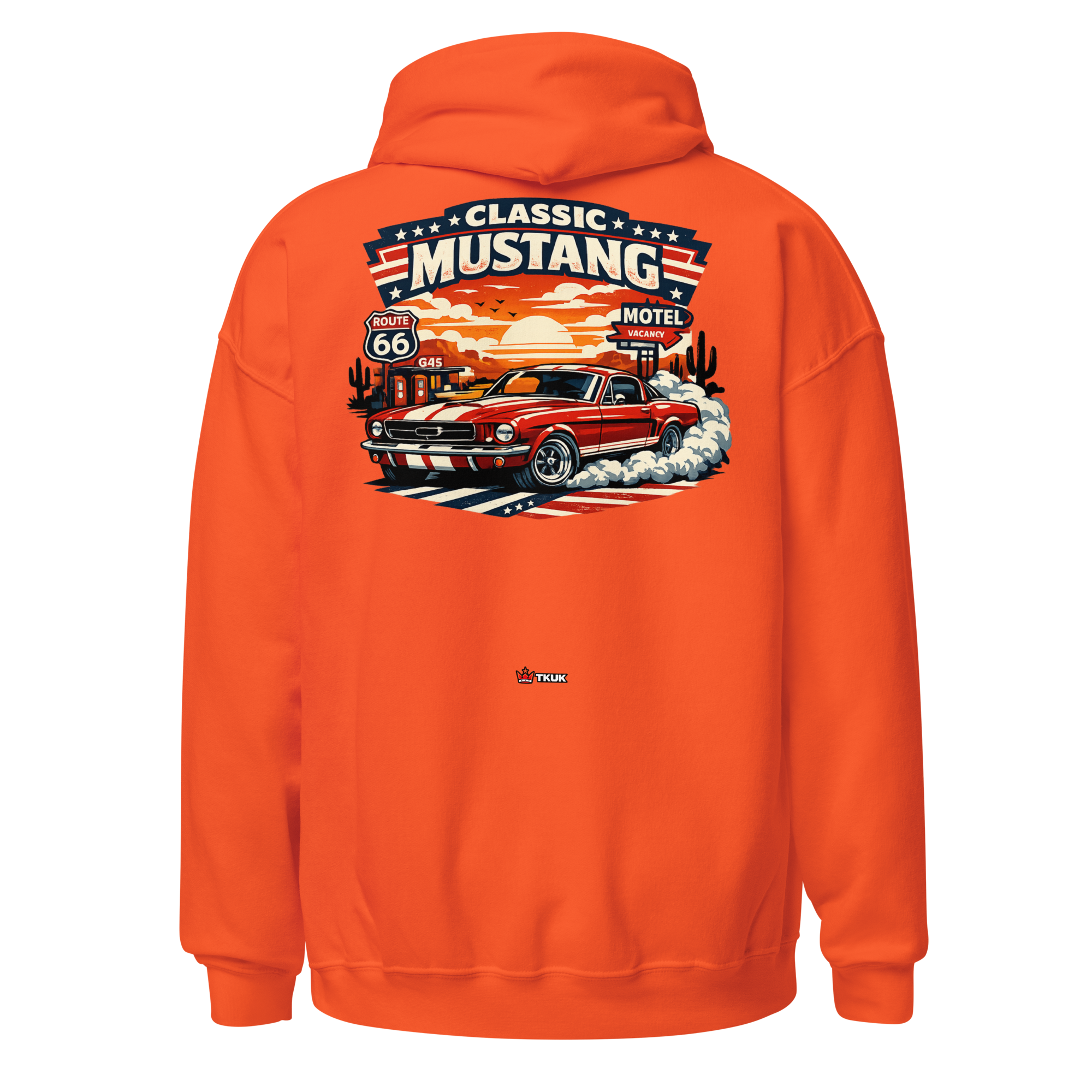 classic mustang route 66 car hoodie classic mustang route 66 car hoodie