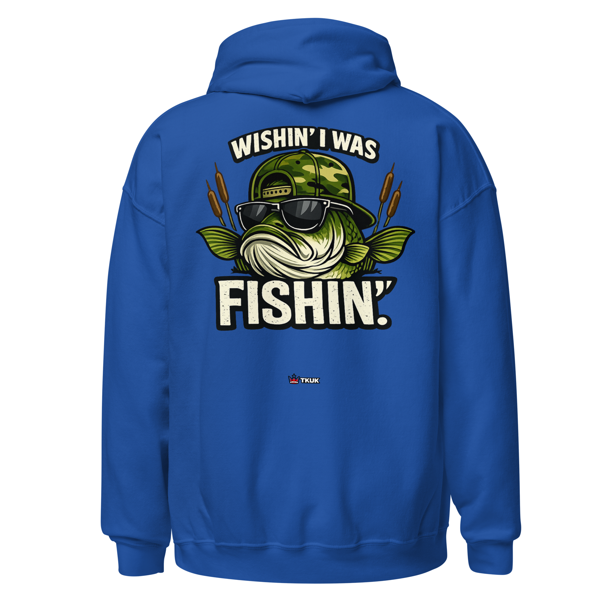 wishin i was fishin cap fish hoodie
