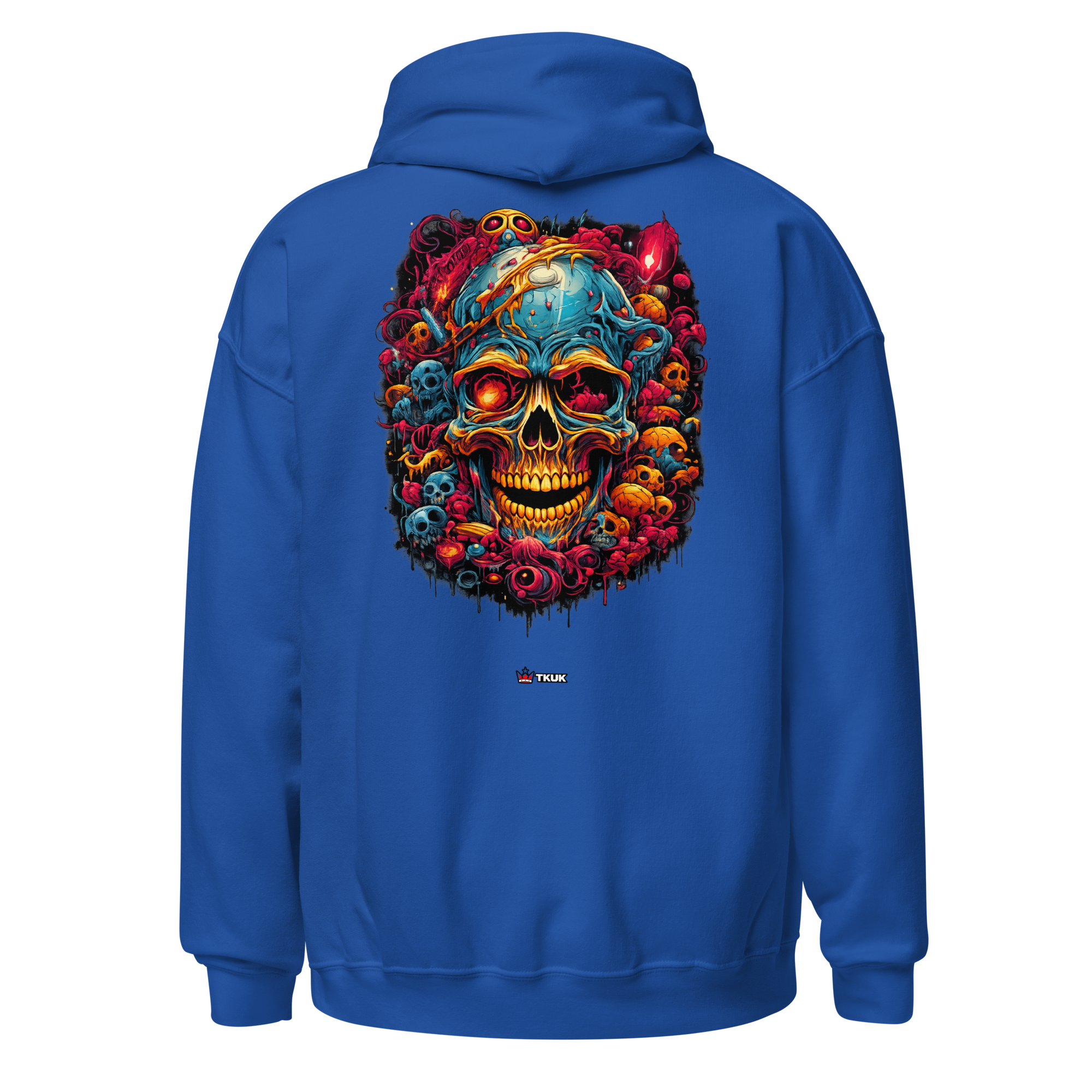 neon nightmare skull hoodie