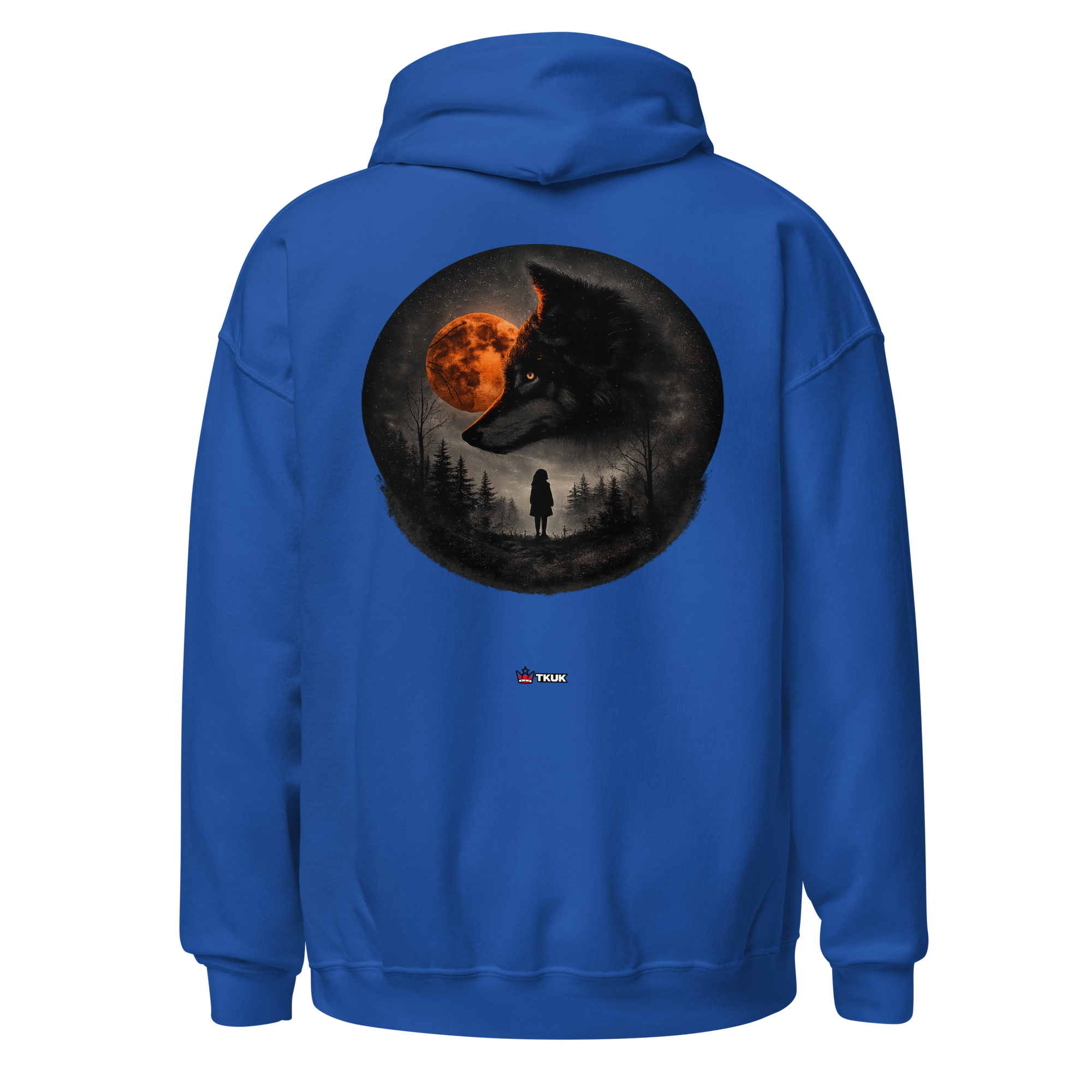 wolf moon girl gothic forest hoodie