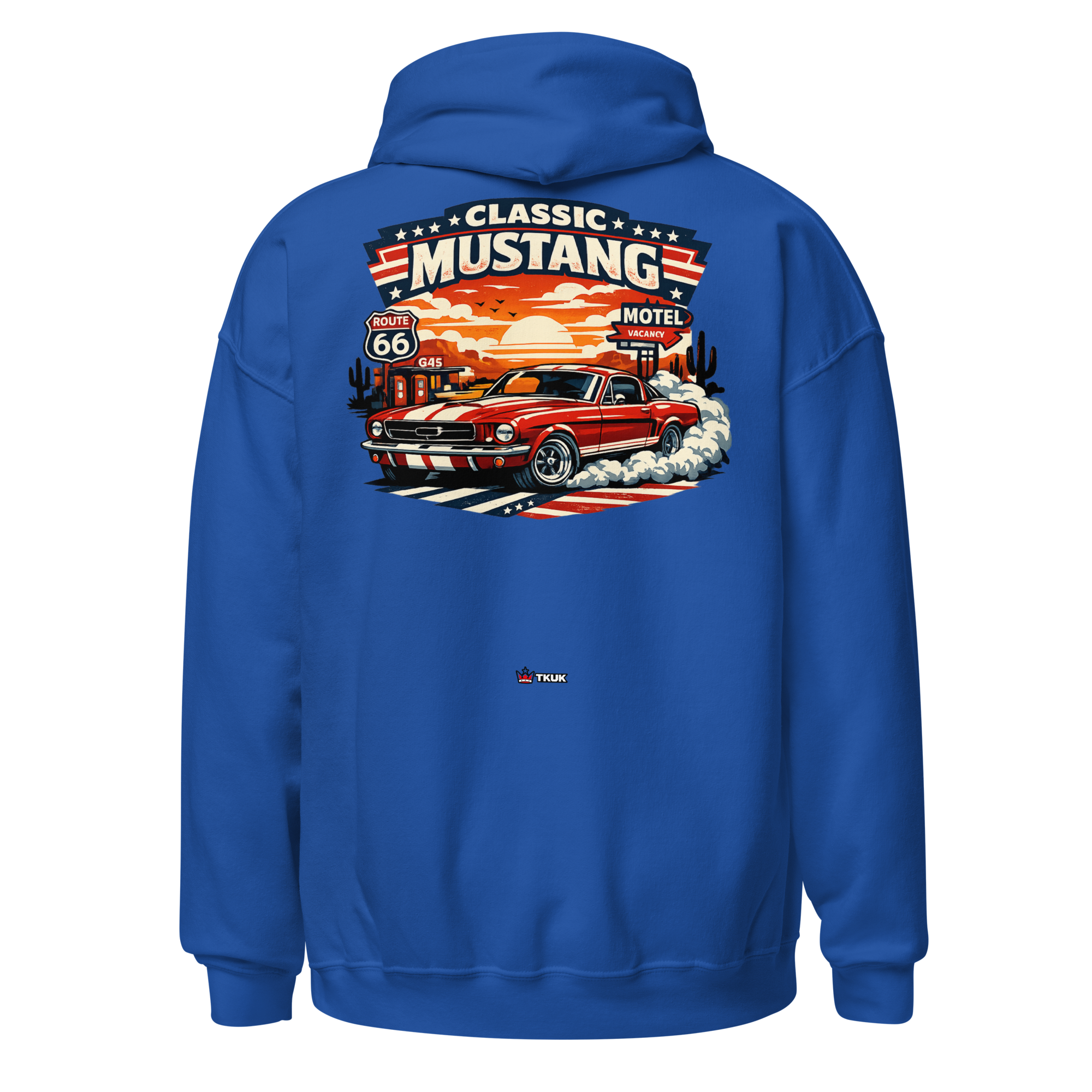 classic mustang route 66 car hoodie classic mustang route 66 car hoodie