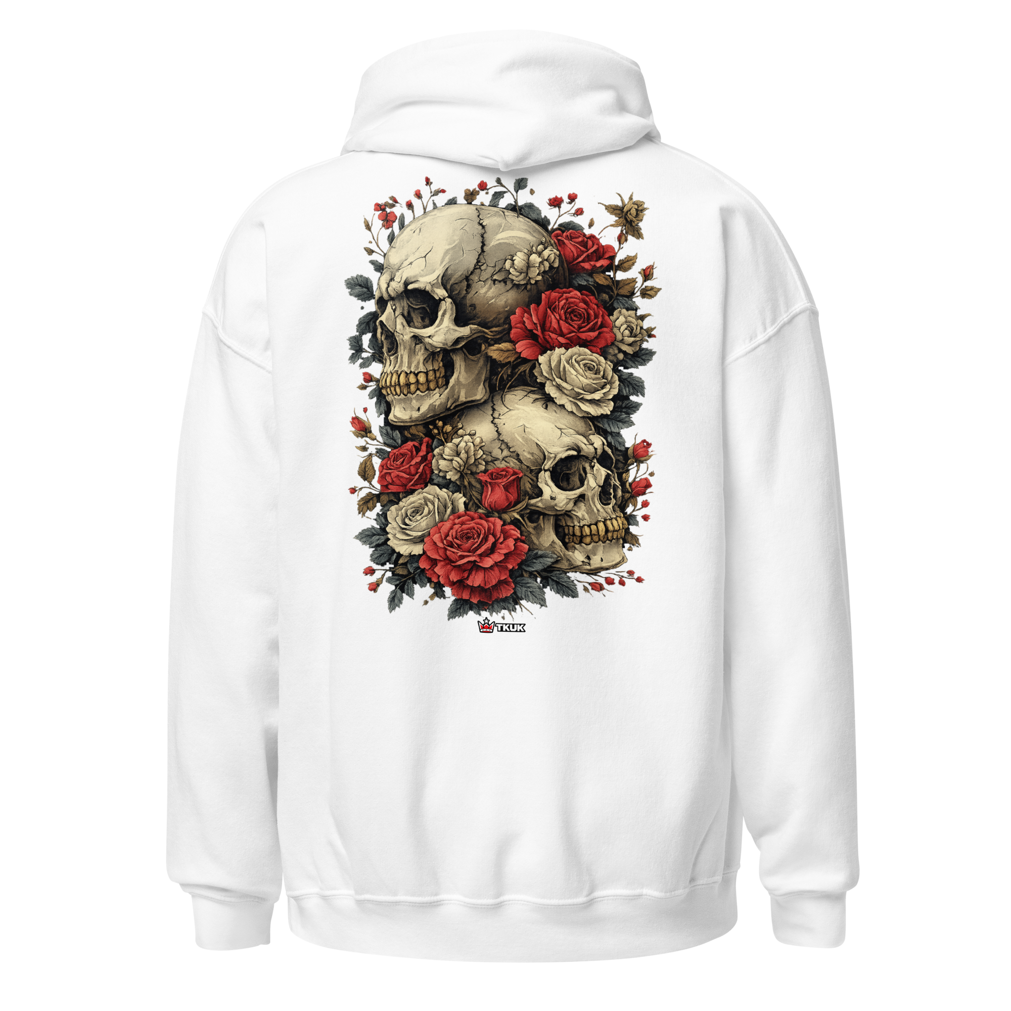 rose skull duo hoodie