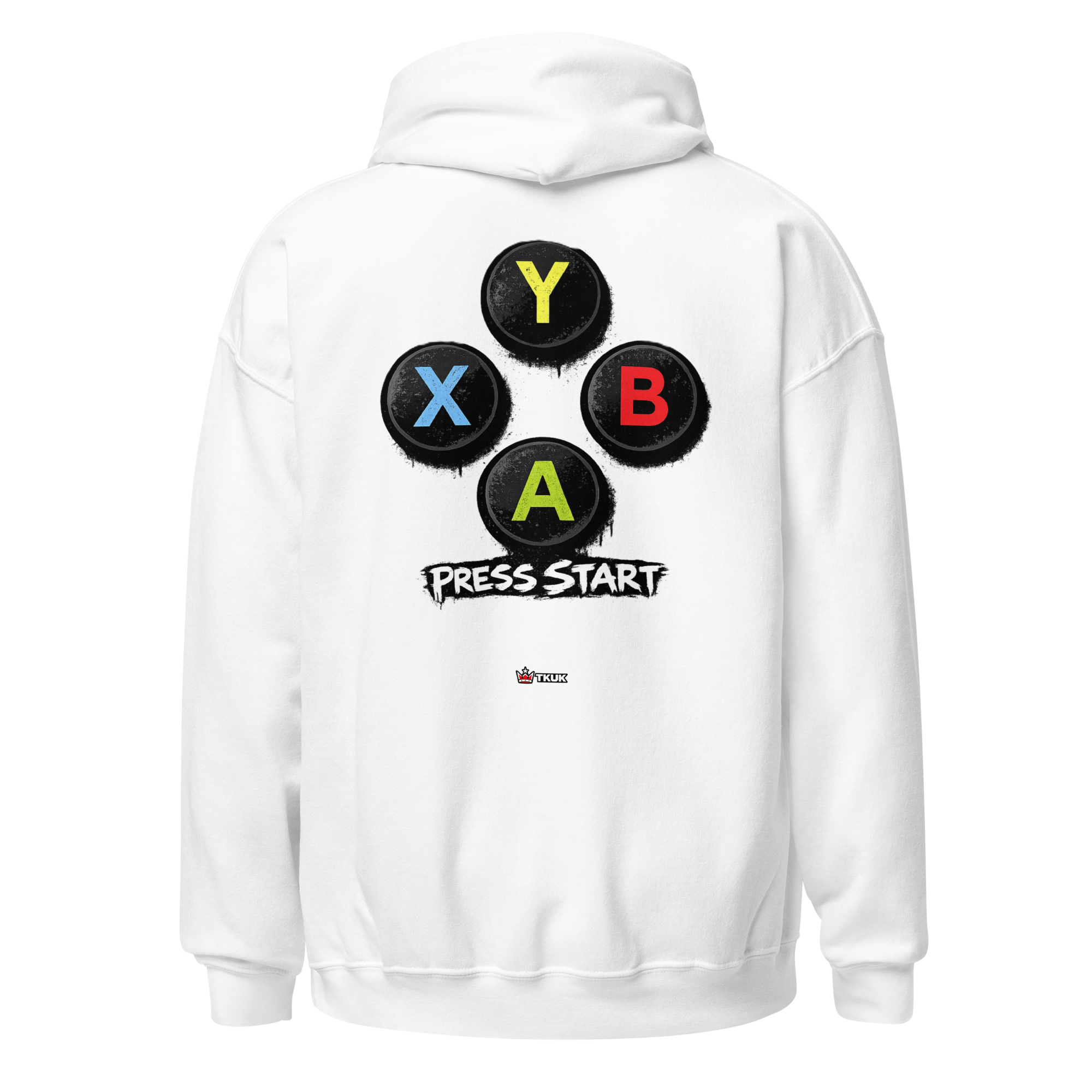 buttons press start gaming hoodie
