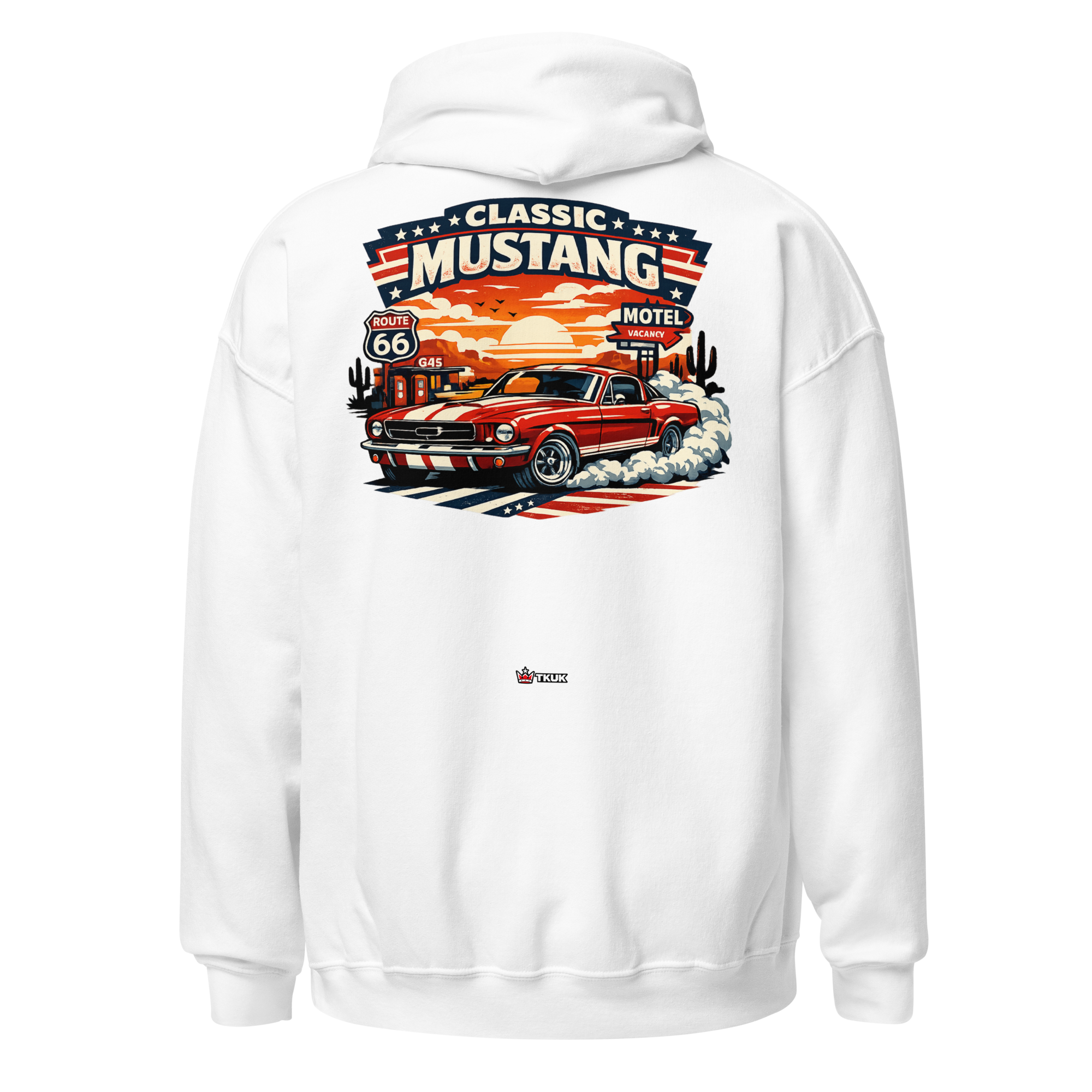 classic mustang route 66 car hoodie classic mustang route 66 car hoodie